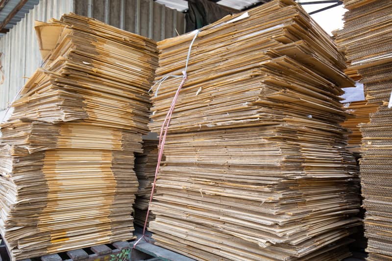 How much cardboard is a pallet, a bale, or a stack?